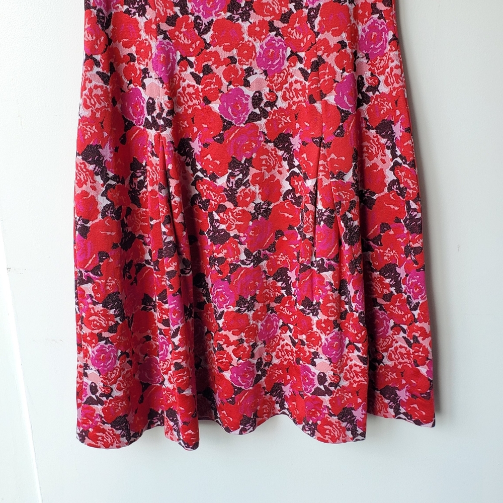 NWT St. John Floral Short Sleeve Dress - Picture 6 of 16